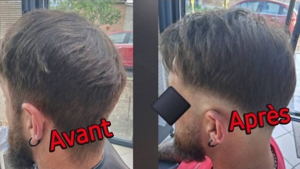 Avant / après : coupe homme dégradée