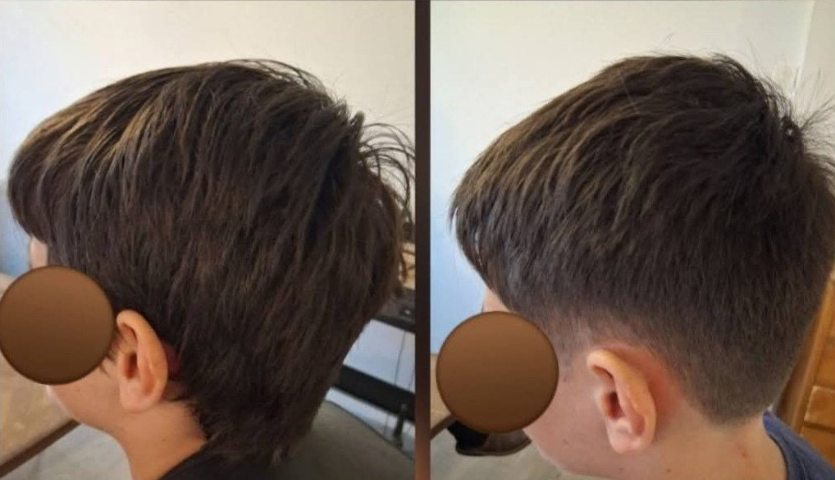 Transformation long au court pour Sacha